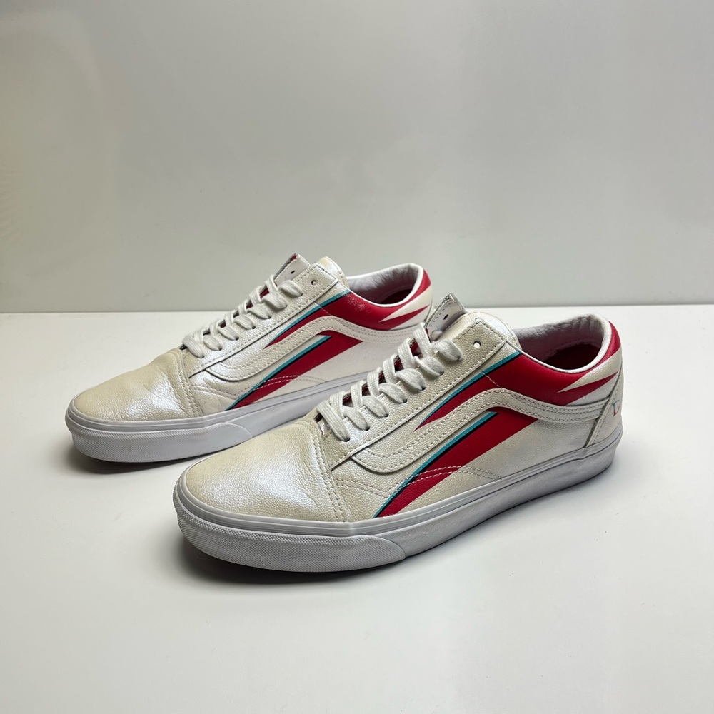 VANS David Bowie X Old Skool ‘Aladdin Sane| White Mens Shoe | size 11